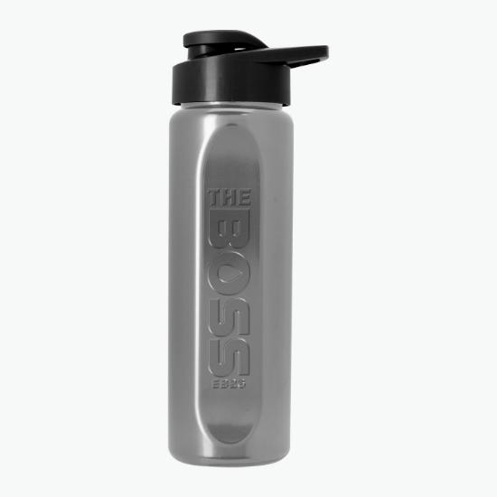26 oz Embossed rPET Bottle with Drink-Thru Lid