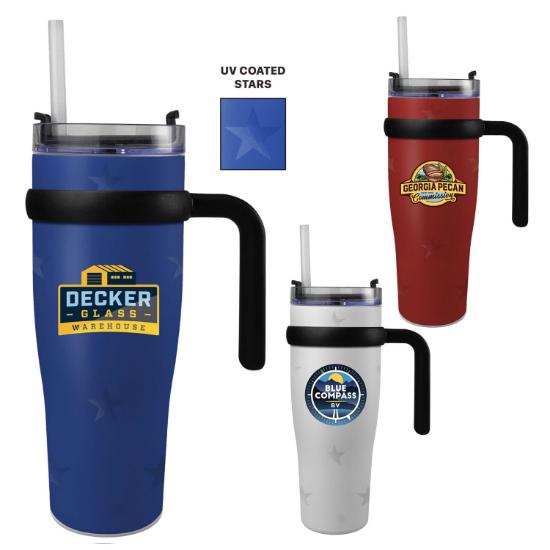 30 oz Recycled Full Color Tumbler with Star Pattern