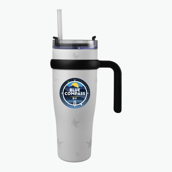 30 oz Recycled Full Color Tumbler with Star Pattern