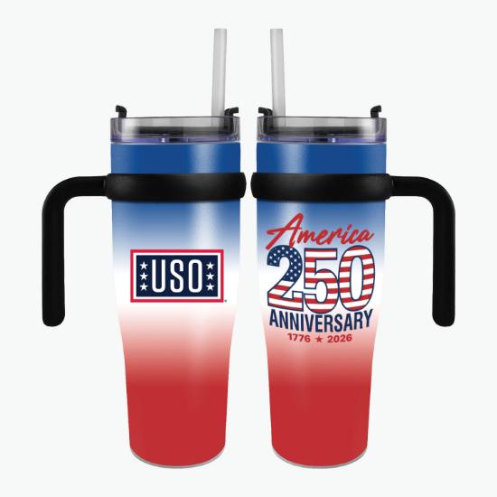 30 oz Recycled Full Color Tumbler with Patriotic Gradient