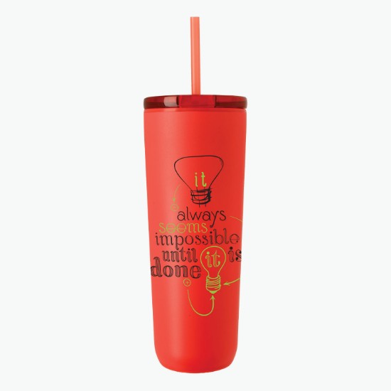 26 oz Breeze Recycled Tumbler with Straw