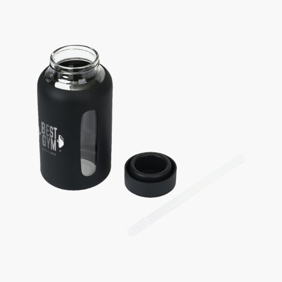 21 oz Axis Glass Bottle with Straw Lid - Engraved