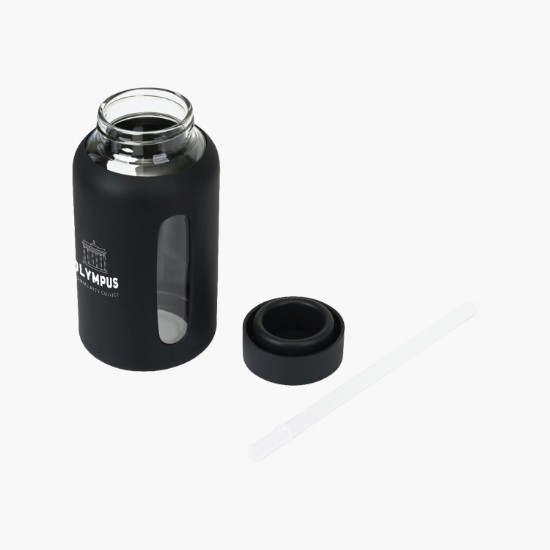 21 oz Axis Glass Bottle with Straw Lid