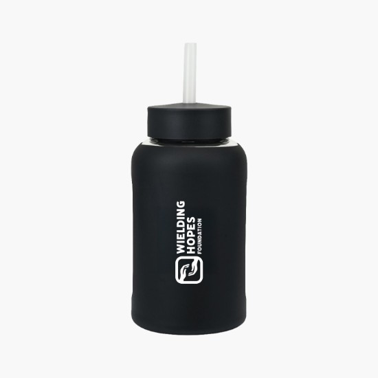 21 oz Axis Glass Bottle with Straw Lid