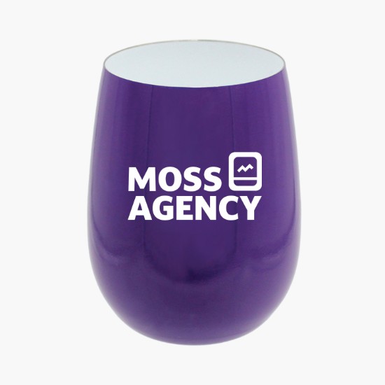 12 oz Pure Recycled Stainless Wine Glass with Ceramic Interior