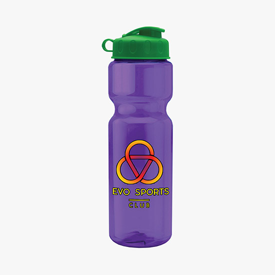 28 oz Champion Water Bottle with Flip Lid - Full Color