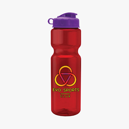 28 oz Champion Water Bottle with Flip Lid - Full Color