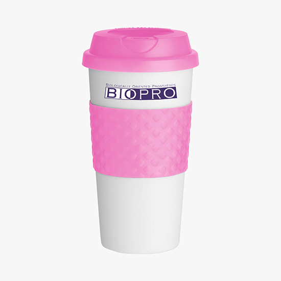 Color Banded Classic Coffee Tumbler - 16 oz. - Full Color