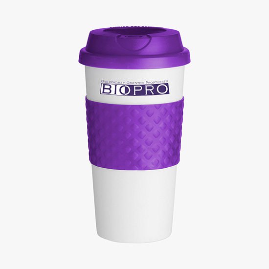 Color Banded Classic Coffee Tumbler - 16 oz. - Full Color