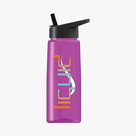 26 oz. Tritan Flair Bottle w/Flip Straw Lid - Full Color