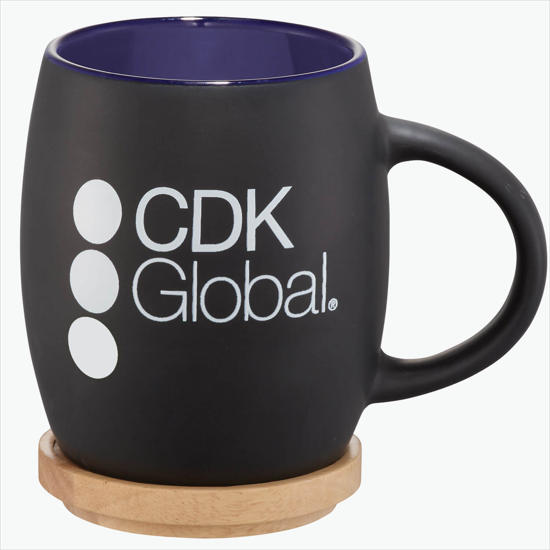 15 oz Hearth Ceramic Mug with Wood Lid/Coaster - 24-Hour Production