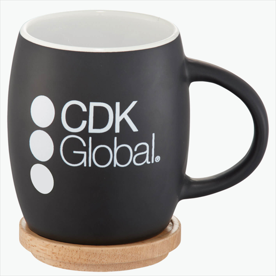 15 oz Hearth Ceramic Mug with Wood Lid/Coaster - 24-Hour Production