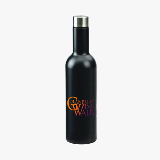 Vacuum Insulated Stainless Steel Wine Bottle 25 oz. - Full Color - Clearance