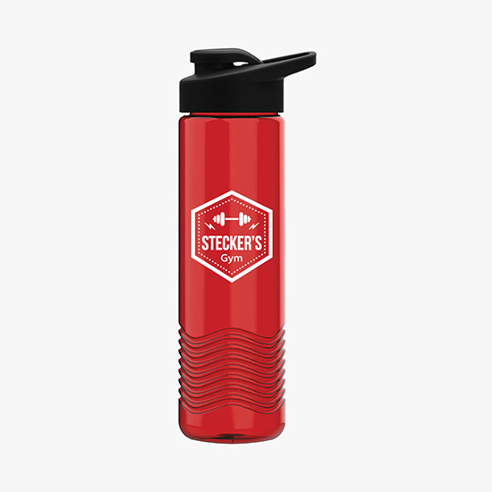 24 oz Tritan Wave Bottle w/Drink-Thru Lid