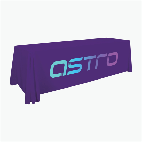 8' Closed Back Throw with Full Color Imprint