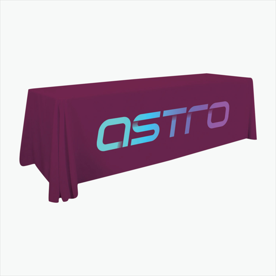 8' Closed Back Throw with Full Color Imprint