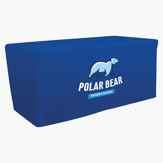 6' Closed Back Fitted Table Cover with Full Color Imprint