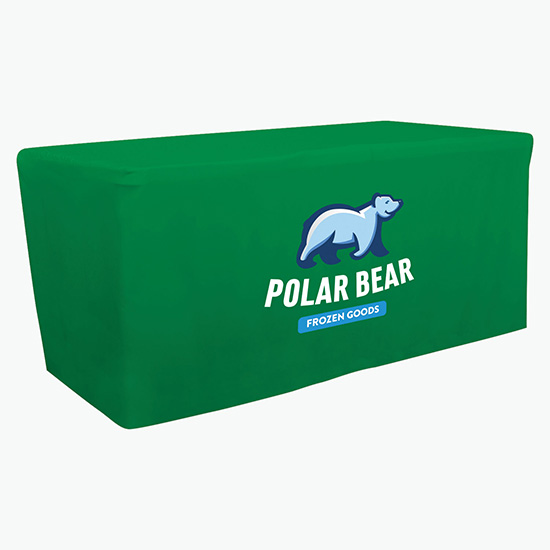 6' Closed Back Fitted Table Cover with Full Color Imprint
