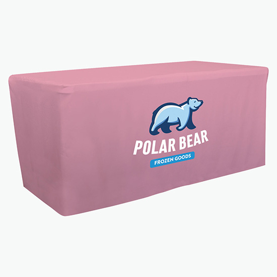 6' Closed Back Fitted Table Cover with Full Color Imprint
