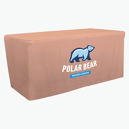 6' Closed Back Fitted Table Cover with Full Color Imprint
