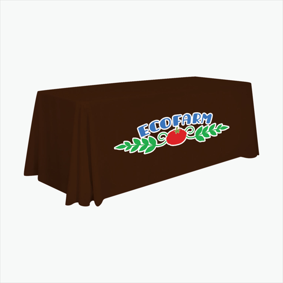 6' Stain Resistant Table Cover with Full Color Imprint - Clearance
