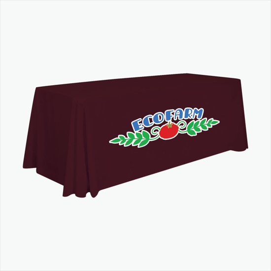 6' Stain Resistant Table Cover with Full Color Imprint - Clearance