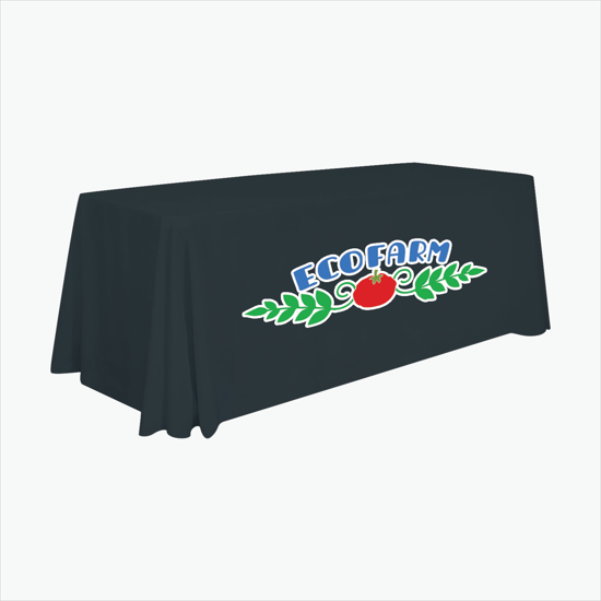 6' Stain Resistant Table Cover with Full Color Imprint - Clearance
