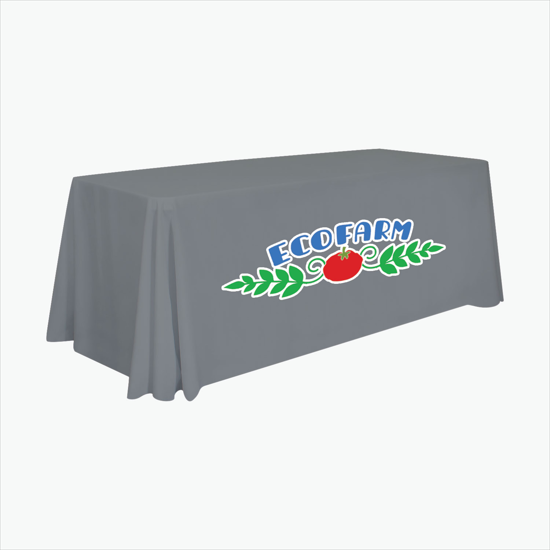 6' Stain Resistant Table Cover with Full Color Imprint - Clearance
