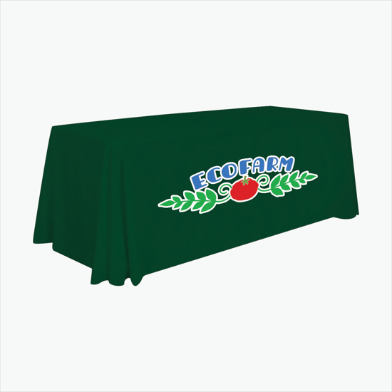 6' Stain Resistant Table Cover with Full Color Imprint - Clearance