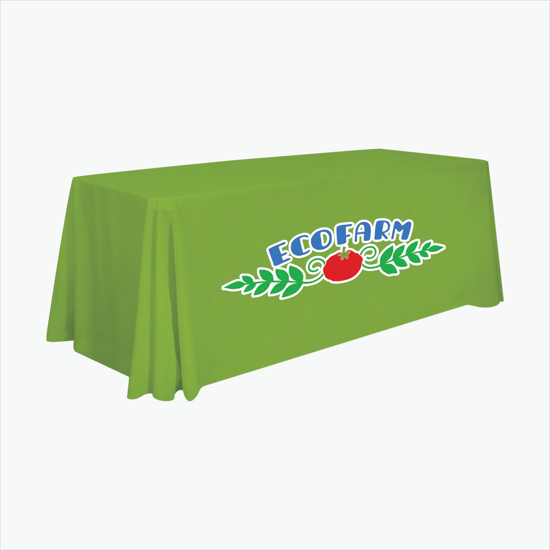 6' Stain Resistant Table Cover with Full Color Imprint - Clearance