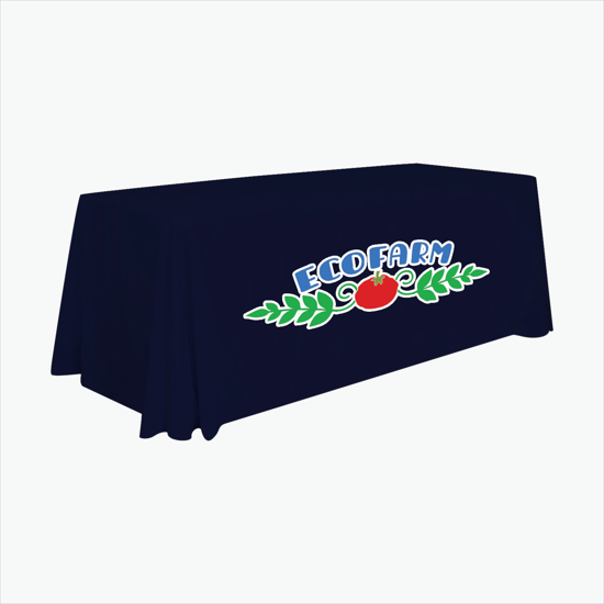6' Stain Resistant Table Cover with Full Color Imprint - Clearance