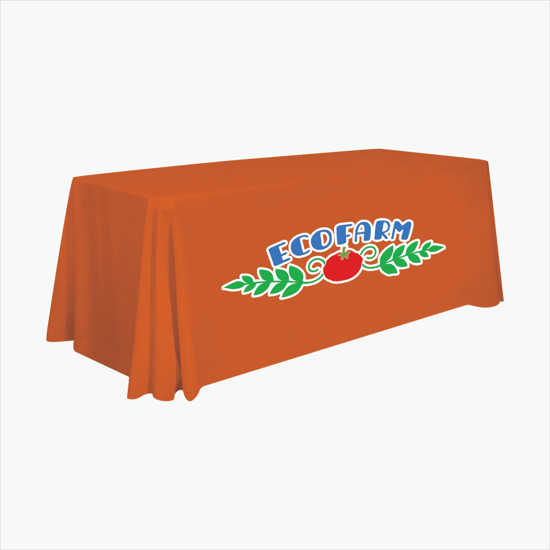 6' Stain Resistant Table Cover with Full Color Imprint - Clearance