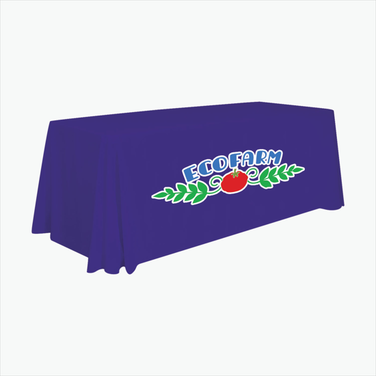 6' Stain Resistant Table Cover with Full Color Imprint - Clearance