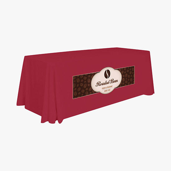 6' Stain Resistant Table Cover with Full Color Imprint - Clearance