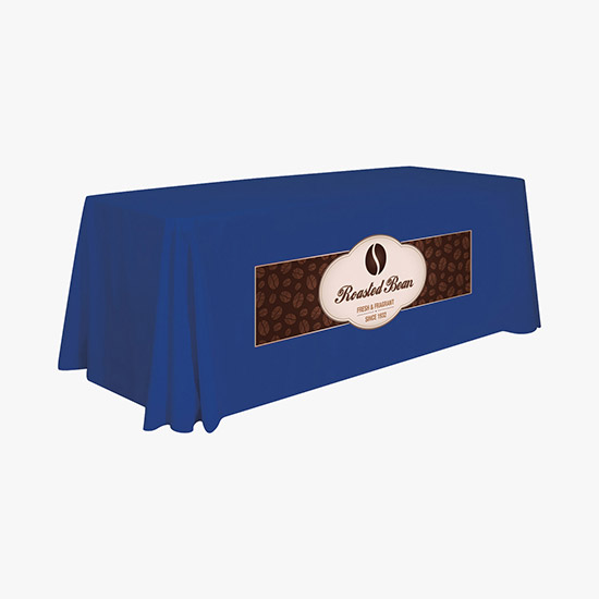 6' Stain Resistant Table Cover with Full Color Imprint - Clearance