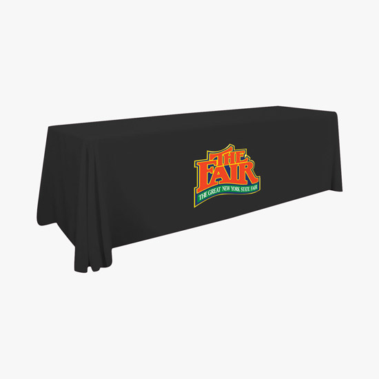 8' Stain Resistant Table Cover with Full Color Imprint - Clearance