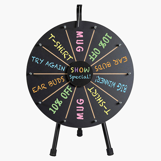 21 Chalk Board Prize Wheel - Blank