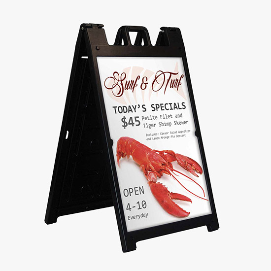 Deluxe Sidewalk A-Frame Sign - Single-Sided