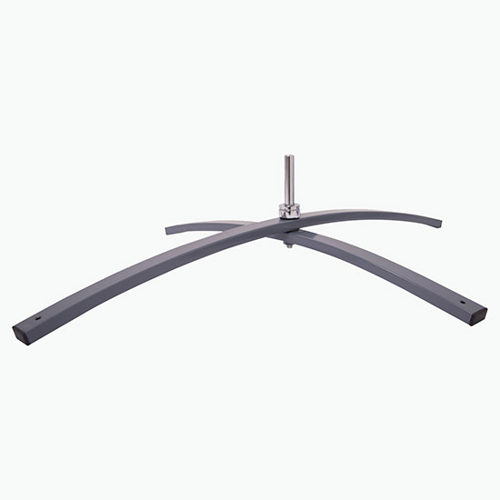 7.5' Value Razor Sail Sign with Cross Base and Water Ballast - Single Sided