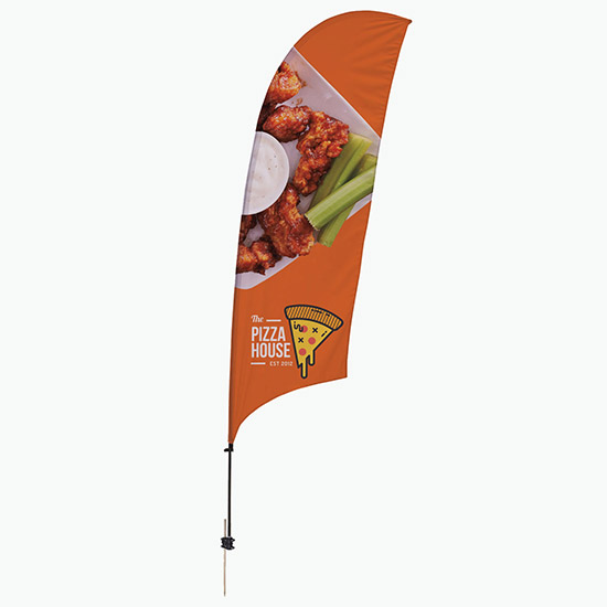 10.5' Value Razor Sail Sign with Spike Base - Single Sided