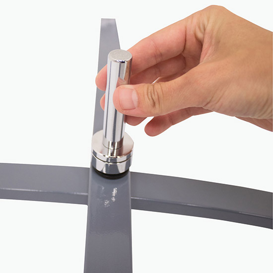 15' Value Razor Sail Sign with Cross Base and Water Ballast - Single Sided