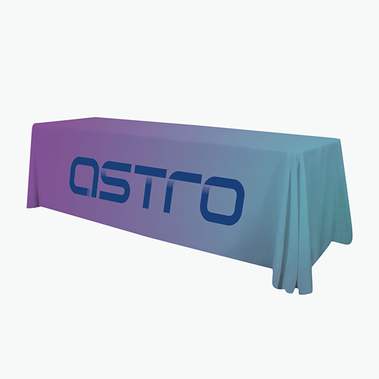 8' Laser Edge Open Back Table Cover - Full Coverage