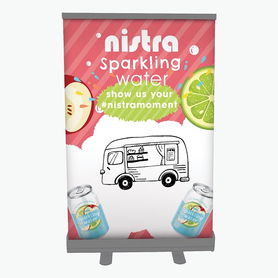 24 Economy Tabletop Retractor Banner - Dry Erase