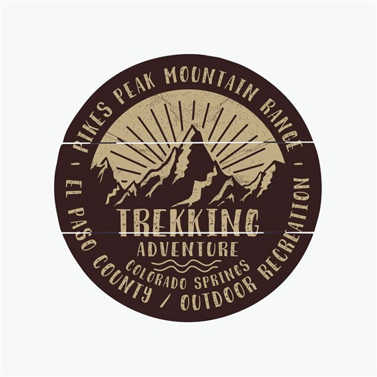 Round Full Color Slatted Wood Print - 12
