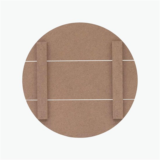Round Full Color Slatted Wood Print - 12