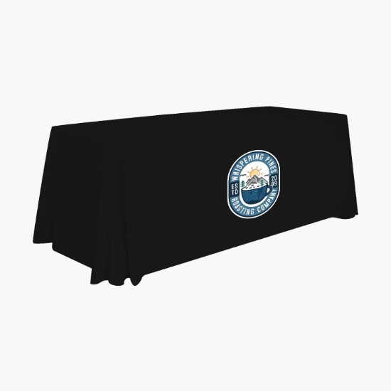 6' Stain Resistant Pro Open Back Table Cover with Full Color Imprint