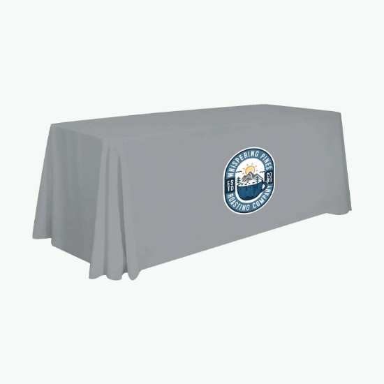 6' Stain Resistant Pro Open Back Table Cover with Full Color Imprint