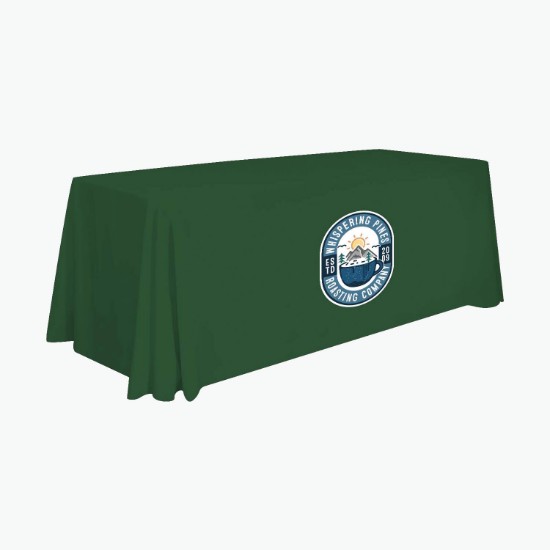 6' Stain Resistant Pro Open Back Table Cover with Full Color Imprint
