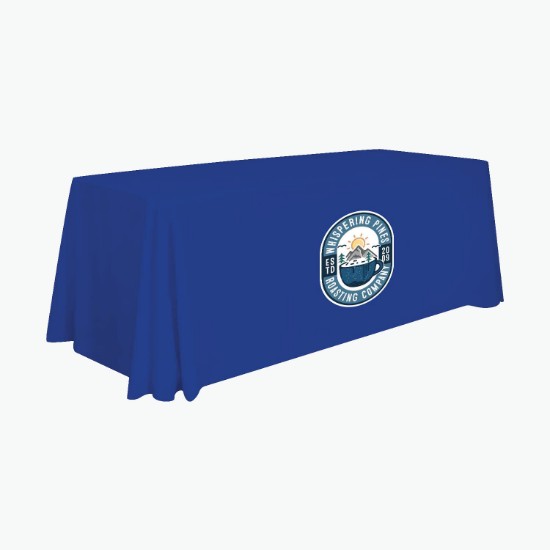 6' Stain Resistant Pro Open Back Table Cover with Full Color Imprint