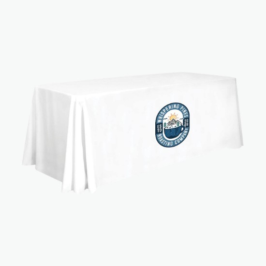 6' Stain Resistant Pro Open Back Table Cover with Full Color Imprint